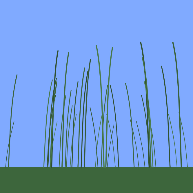 Waving grass